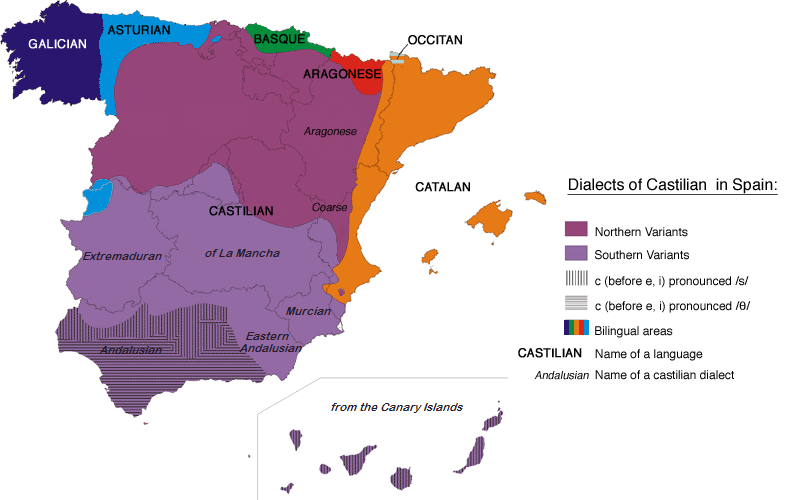 Language dialects in Spain